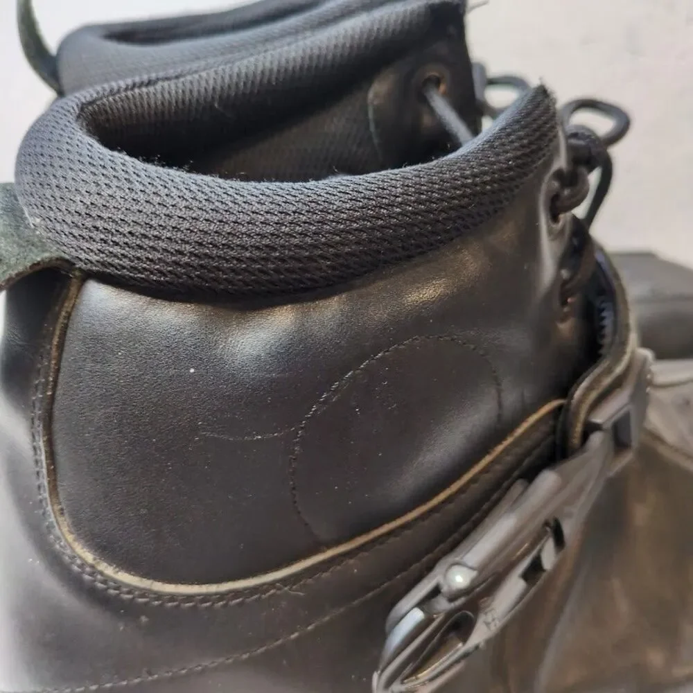 ICON Superduty 4 Black Leather Motorcycle Riding Boots Men’s Size 14 Footpeg